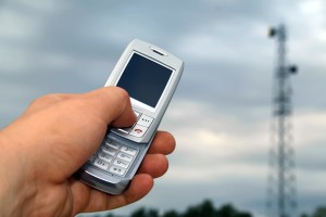 mobile phone and the GSM tower