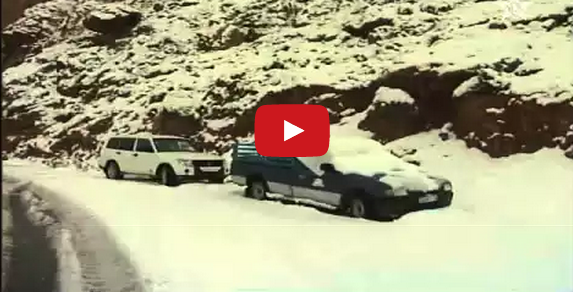 تنغير : بالفيديو ظاهرة نادرة.. الثلوج تكسو منطقة تنغير