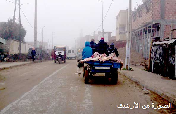 سيدي افني : جزارو بلدية لاخصاص ينقلون اللحوم على الدواب والعربات بعد توقف شاحنة نقل اللحوم
