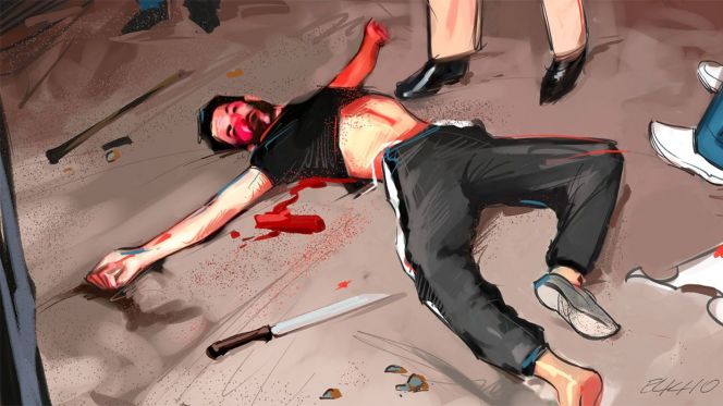 جريمة قتل بالسكين وسط مركز تيغمي جريمة قتل بالسكين وسط مركز تيغمي