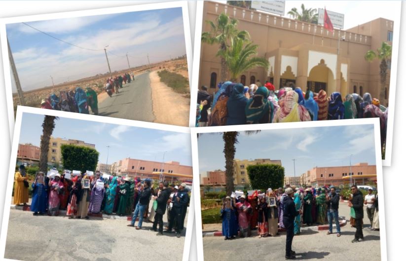 تيزنيت : بالصور …نساء حي تمدغوست ينظمن مسيرة سلمية ووقفة احتجاجية أمام باشوية المدينة تيزنيت : بالصور …نساء حي تمدغوست ينظمن مسيرة سلمية ووقفة احتجاجية أمام باشوية المدينة