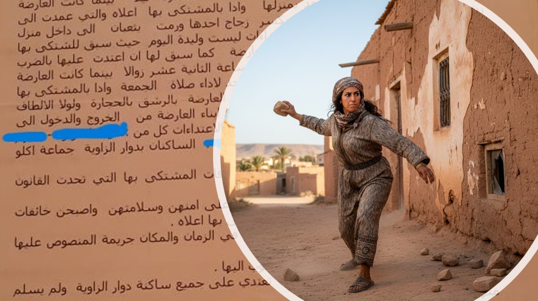 أكلو :في غياب تدخل السلطات..اعتداء بالحجارة و السب و الشتم المقرون بالتهديد يُجبر أسرة على هجر منزلها بـدوار “الزاويت” ؟
