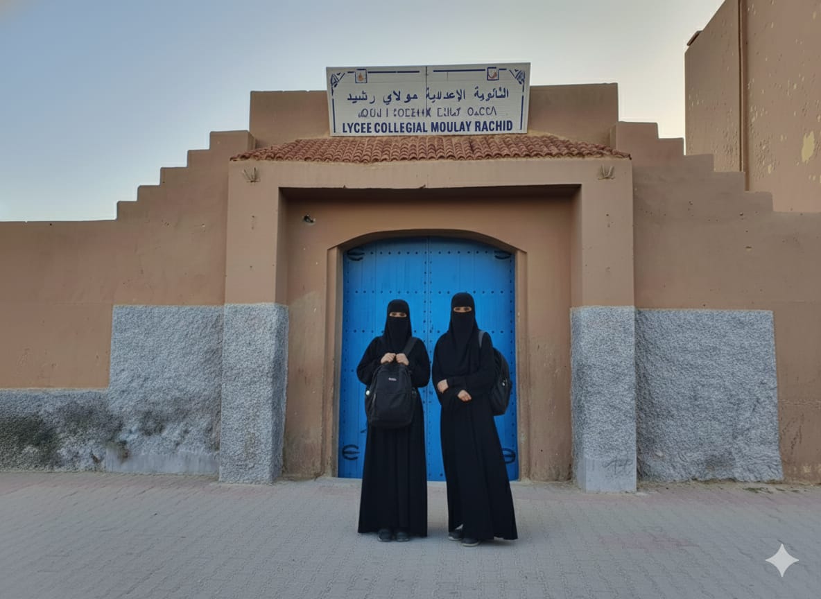 واقعة منع المنقبات من المؤسسات التعليمية تصل إلى تيزنيت.. إعدادية مولاي رشيد تطرد تلميذتين قاصرتين