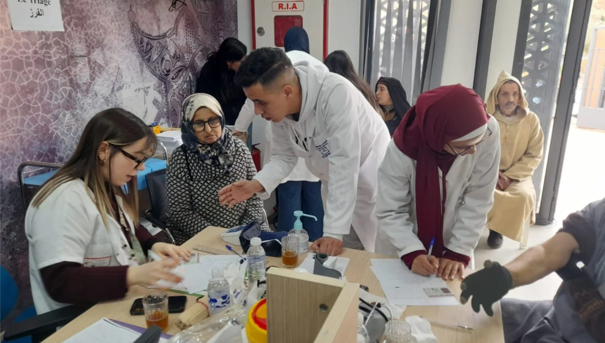 ازيد من 1500 مستفيد في الحملة الطبية متعددة الاختصاصات بأملن