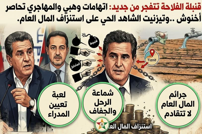 قنبلة الفلاحة تتفجر من جديد/اتهامات وهبي والمهاجري تحاصر أخنوش.وتيزنيت الشاهد الحي على استنزاف المال العام